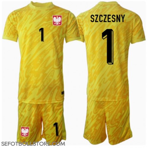 Polen Wojciech Szczesny #1 Målvakt Replika babykläder Hemmaställ Barn EM 2024 Kortärmad (+ korta byxor)